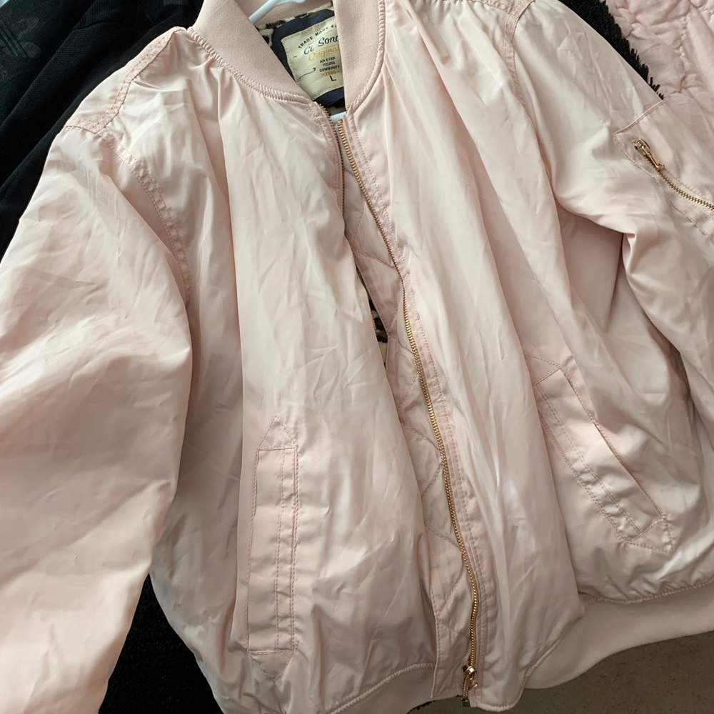 Rose gold puffer jacket
